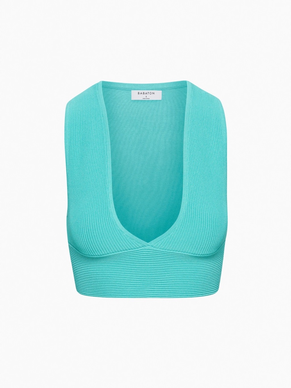 Babaton Sculpt Knit Deep V-Neck Crop Top